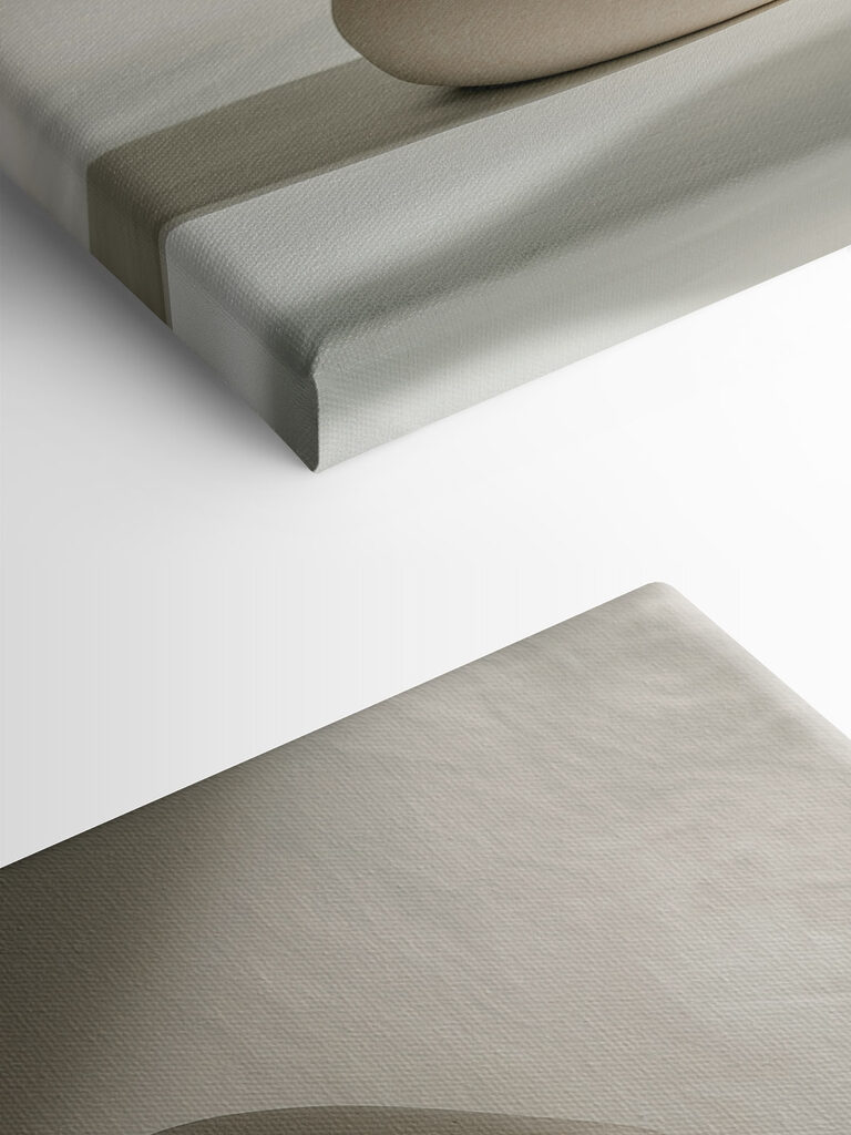 Stack of rocks on a white surface