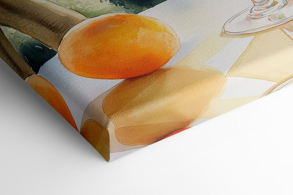 Glass of ice and oranges