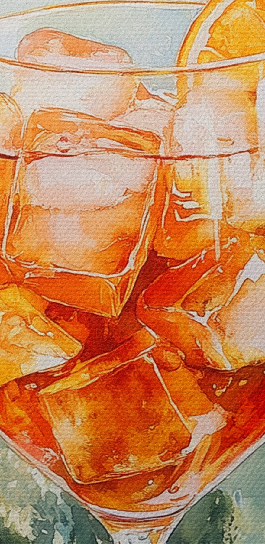 Glass of ice and oranges Glass of ice and oranges