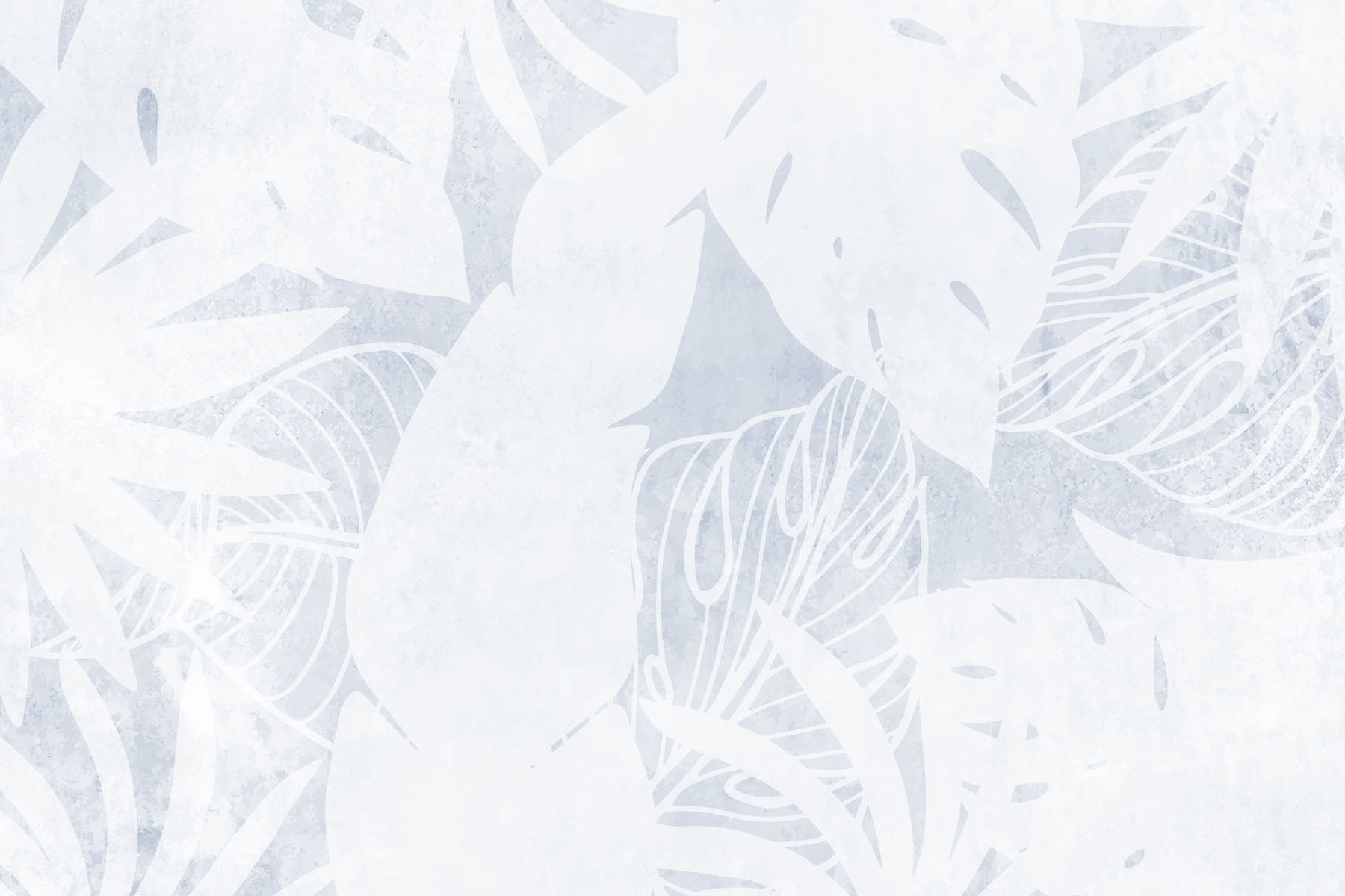 White leaf pattern on a white surface