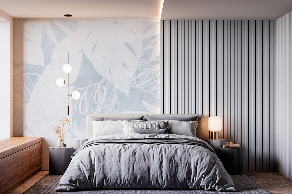 White leaf pattern on a white surface