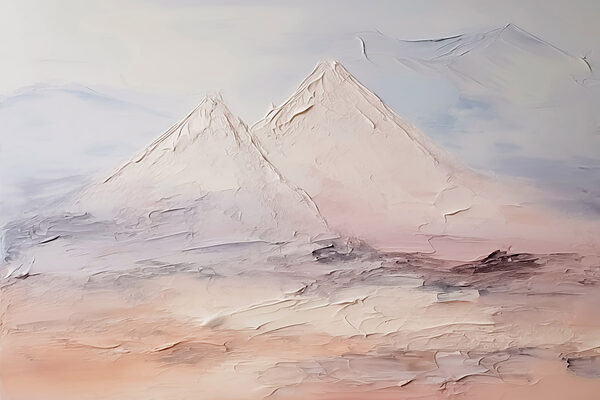Painting of a mountain range Painting of a mountain range