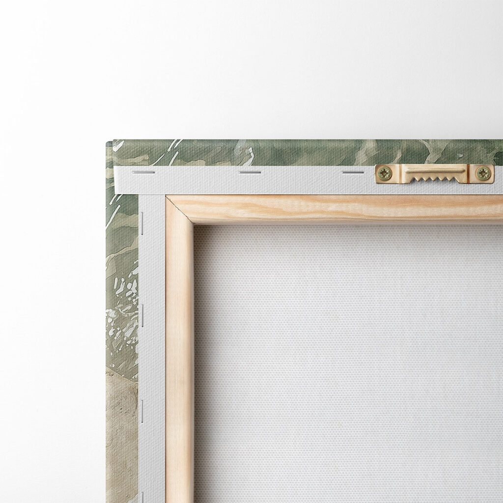 Picnic basket and glasses of wine on a rock by water