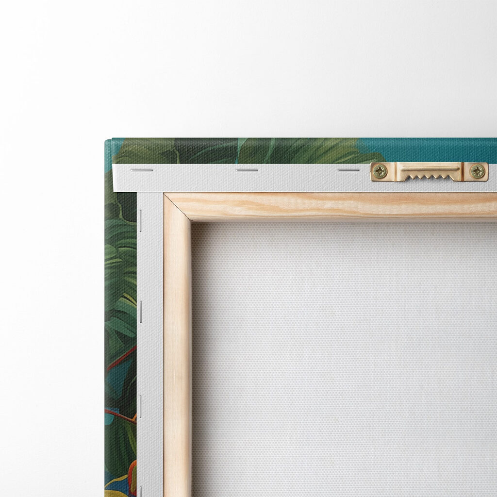 Cheetah in a pink tub with plants