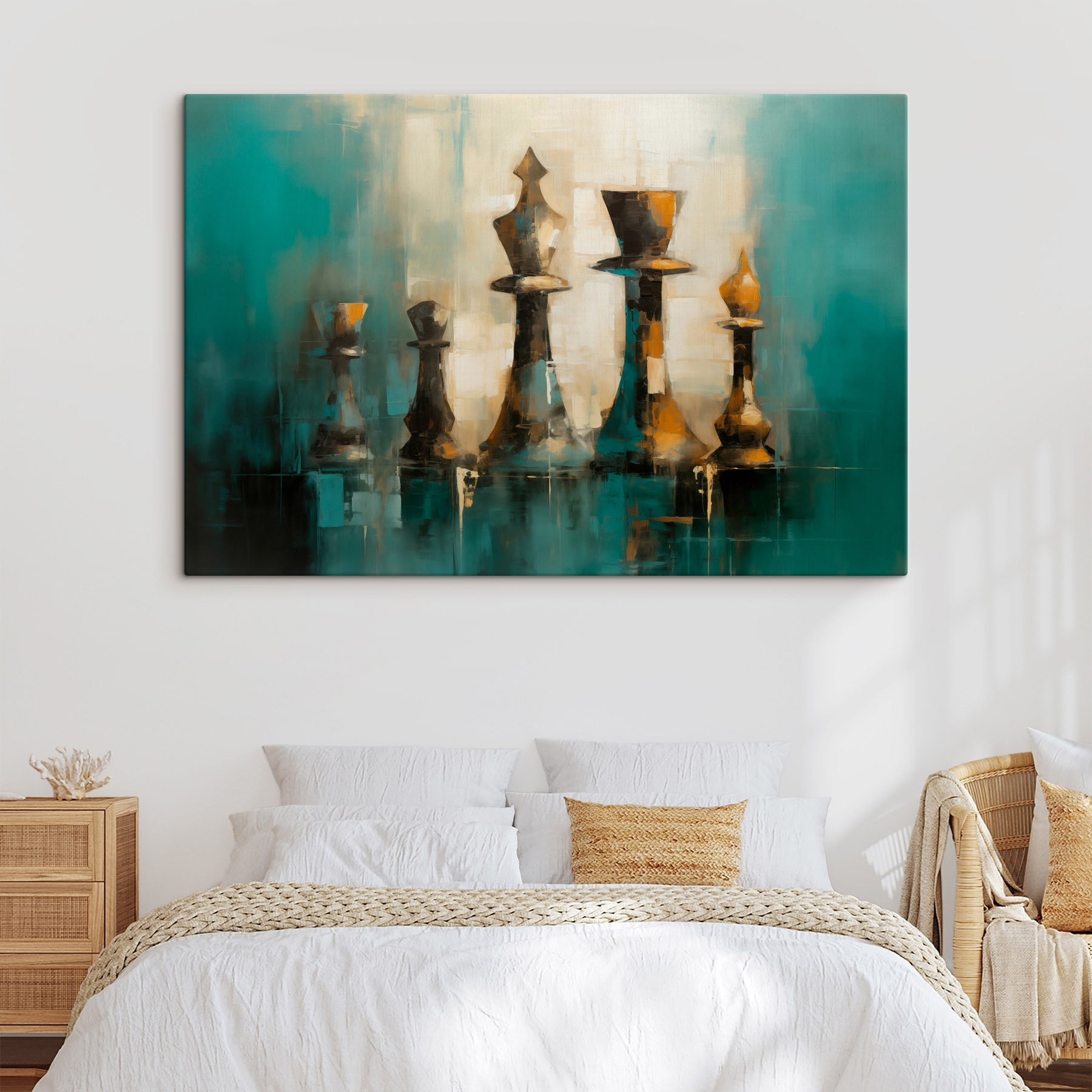 Painting of chess pieces