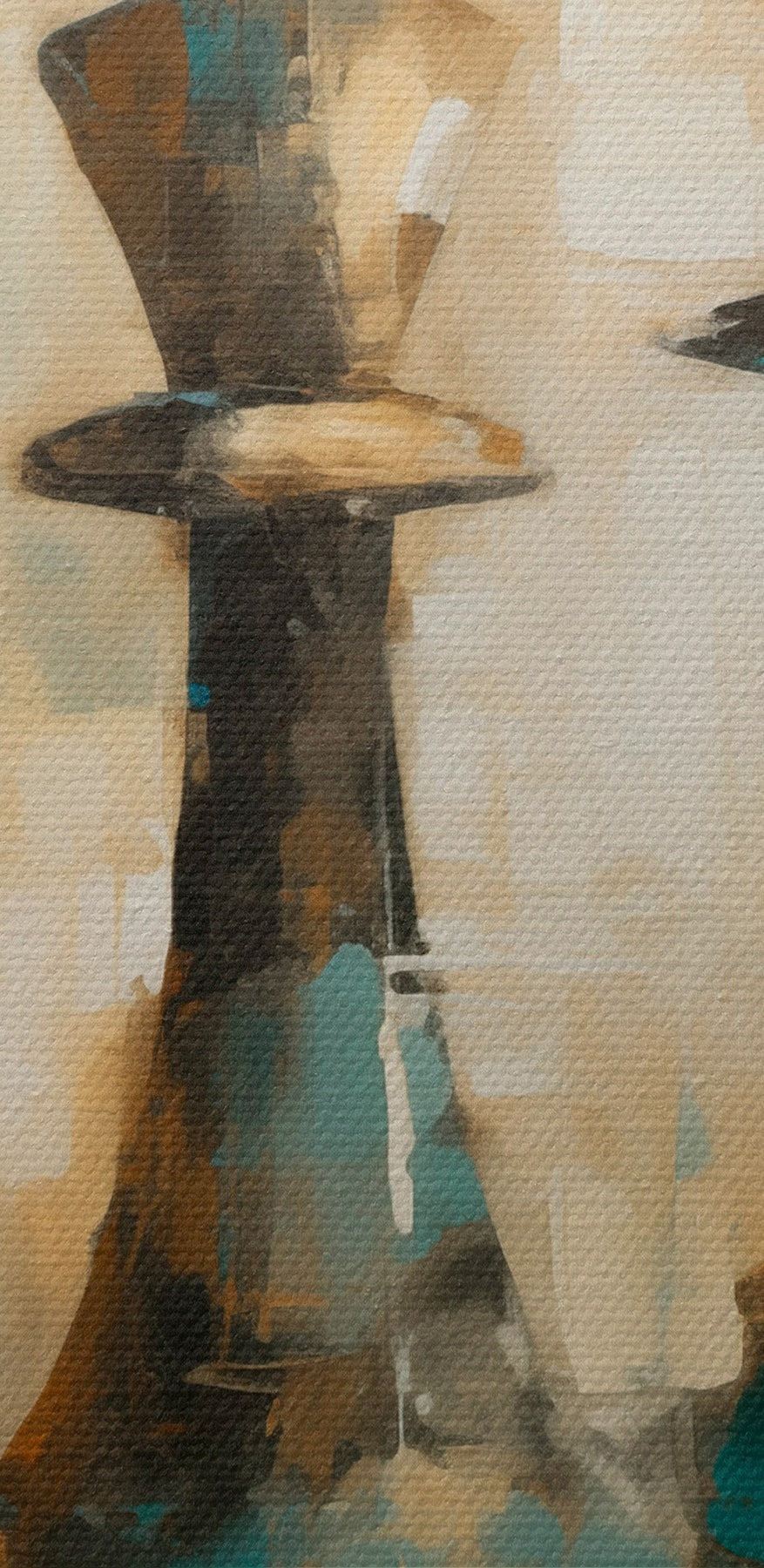 Painting of chess pieces Painting of chess pieces