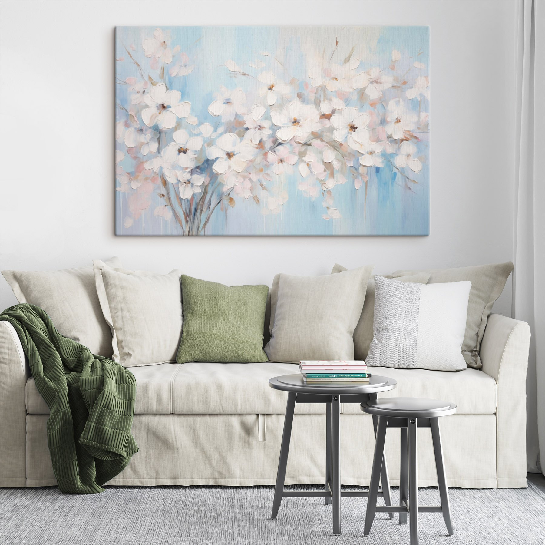 Painting of white flowers