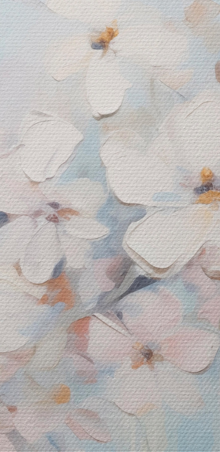 Painting of white flowers Painting of white flowers