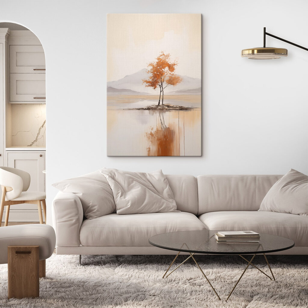 Tree on an island in water