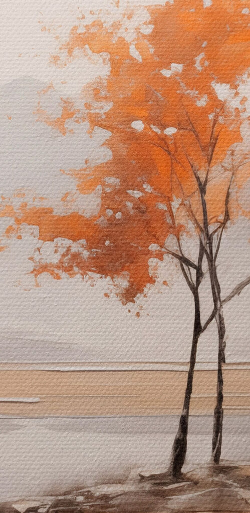 Tree on an island in water