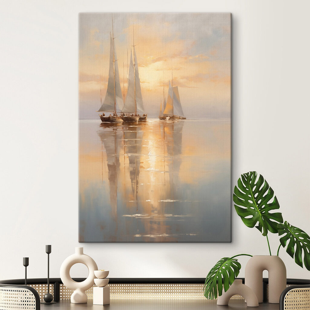 Group of sailboats on a body of water