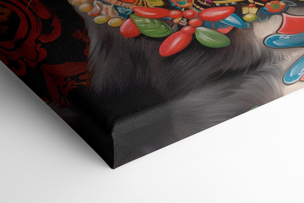 Cat wearing a flower crown