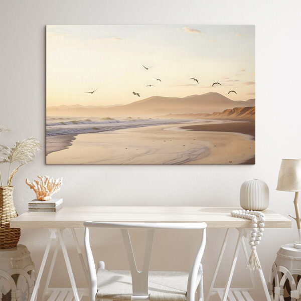 Birds flying over a beach Birds flying over a beach