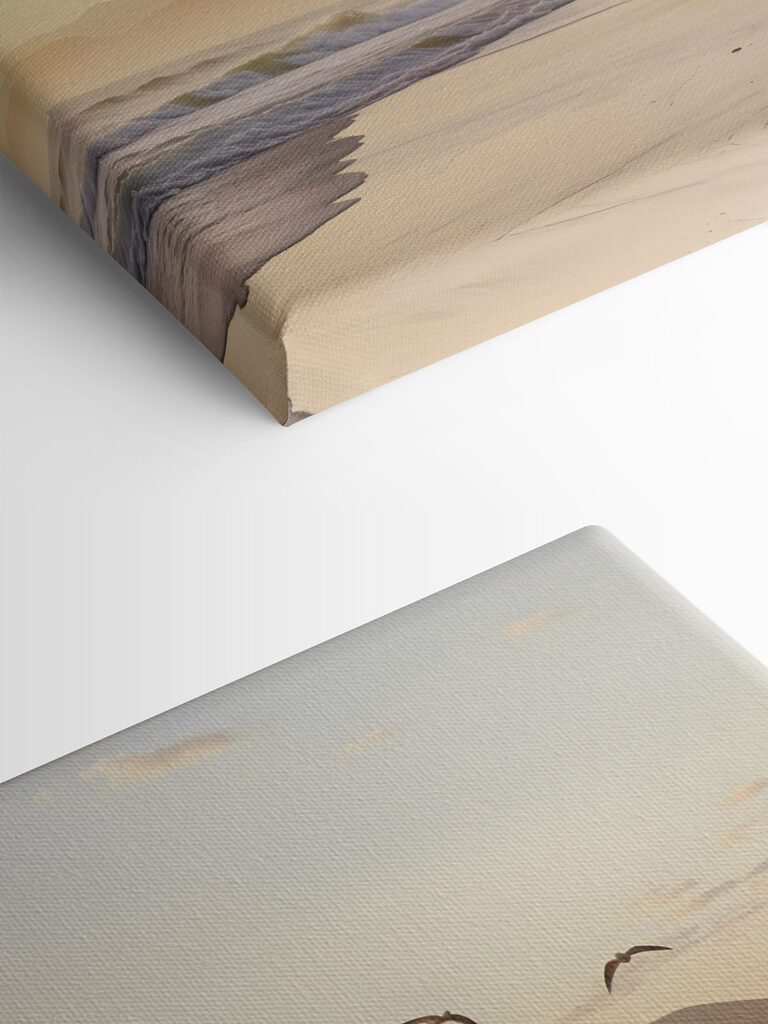 Birds flying over a beach