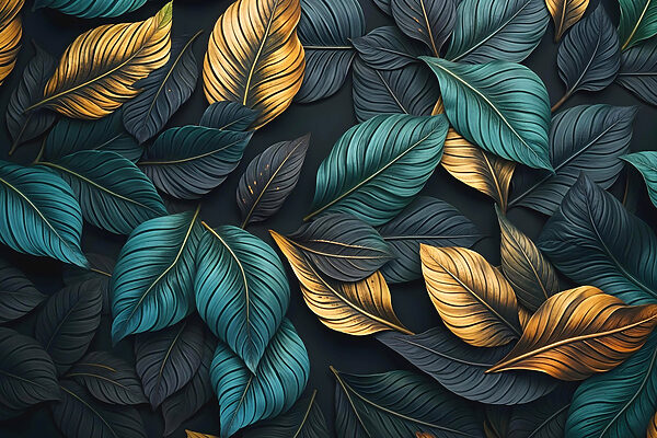 Vibrant leaves in harmonious colors Vibrant leaves in harmonious colors
