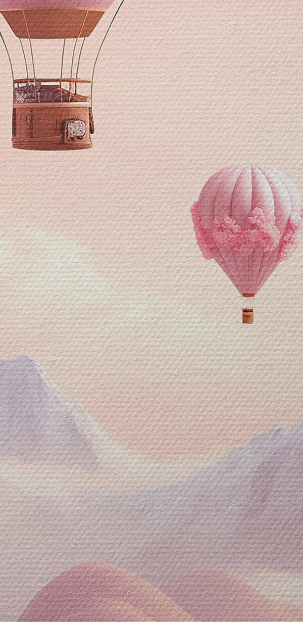 Hot air balloons with cherry blossoms Hot air balloons with cherry blossoms