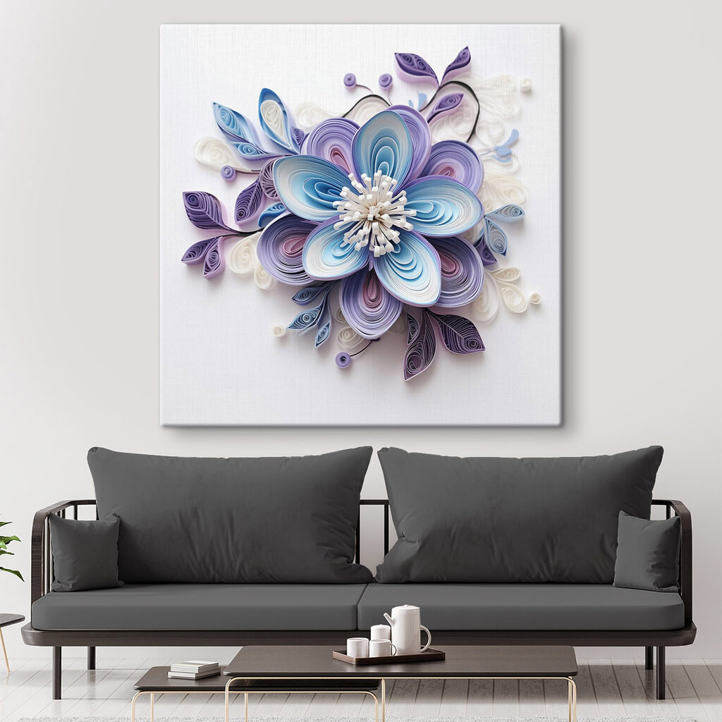 Paper flower made with paper strips Paper flower made with paper strips