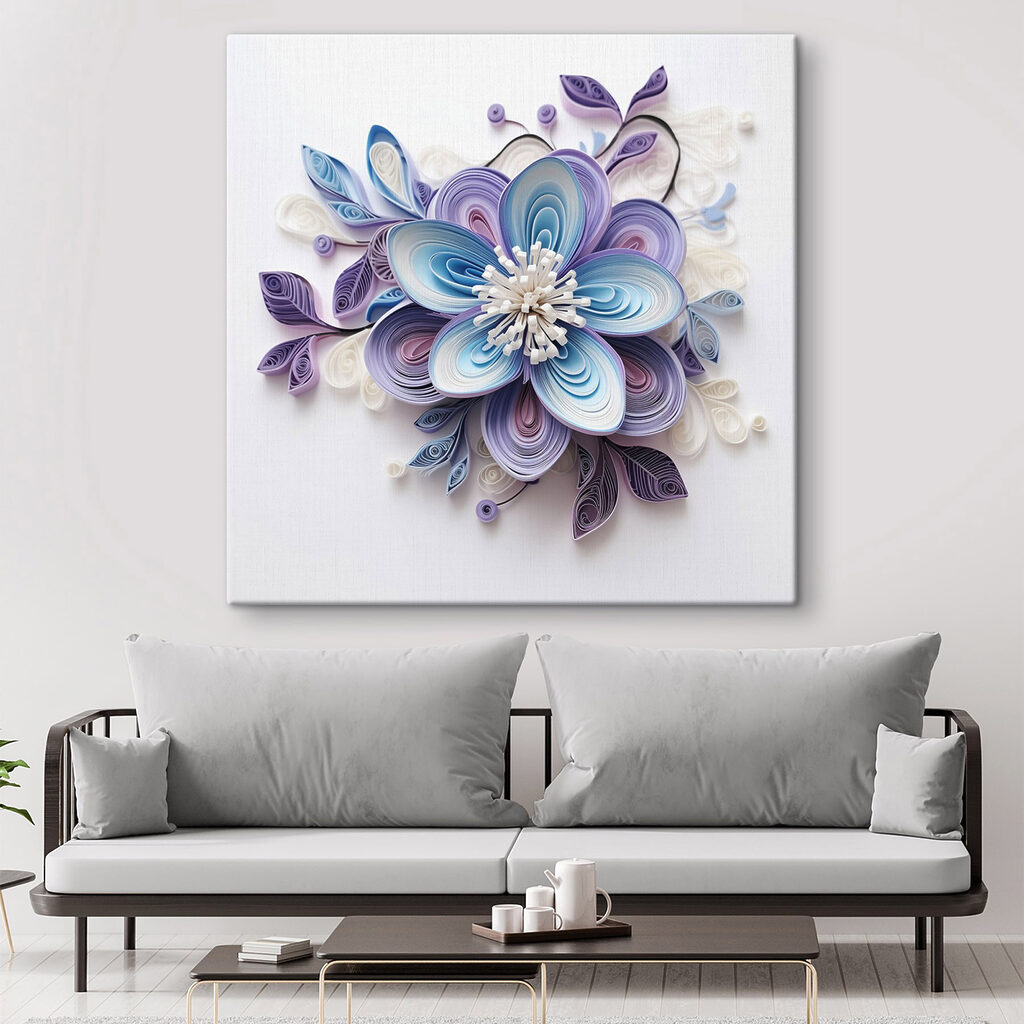 Paper flower made with paper strips Paper flower made with paper strips