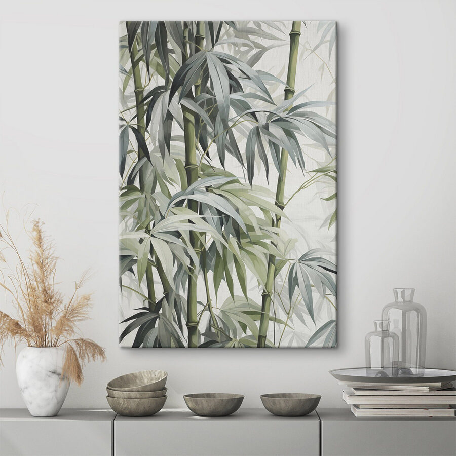 Vibrant bamboo foliage in harmony Vibrant bamboo foliage in harmony