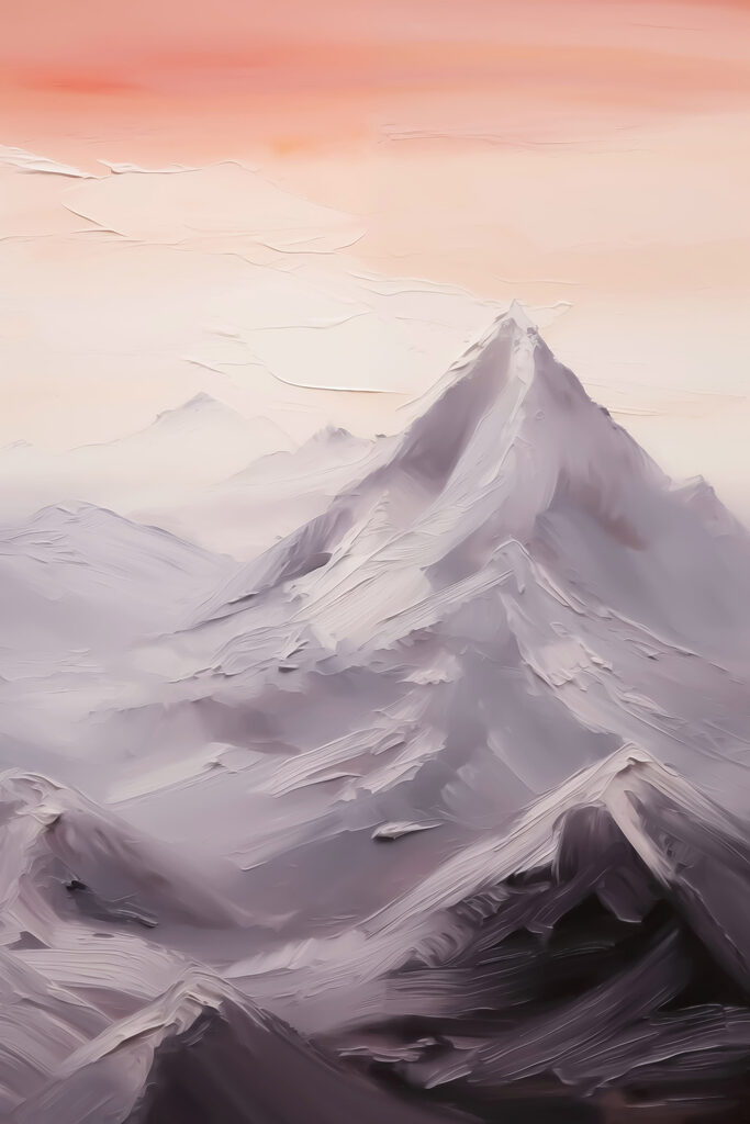Mountain range with snow