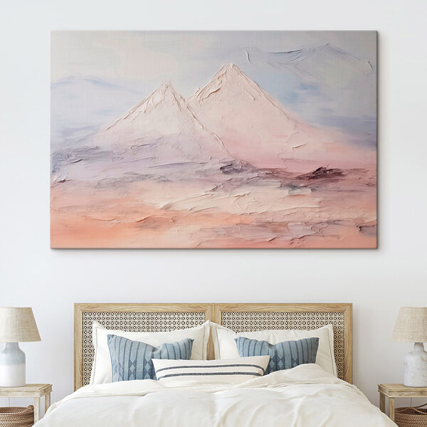 Painting of a mountain range Painting of a mountain range