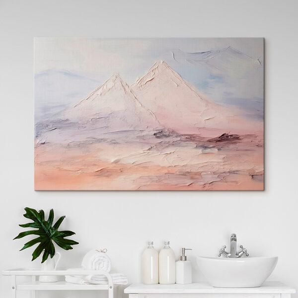 Painting of a mountain range Painting of a mountain range