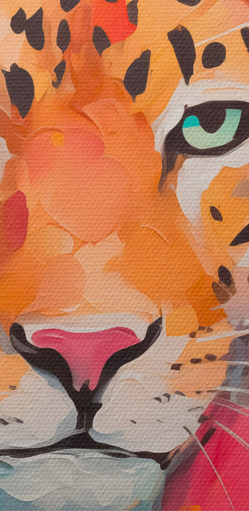 Painting of a leopard