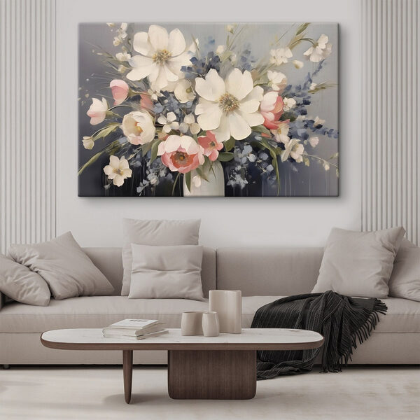 Painting of flowers in a vase Painting of flowers in a vase
