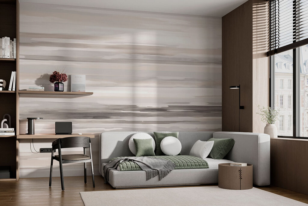 Soft hues blend in gentle waves Soft hues blend in gentle waves