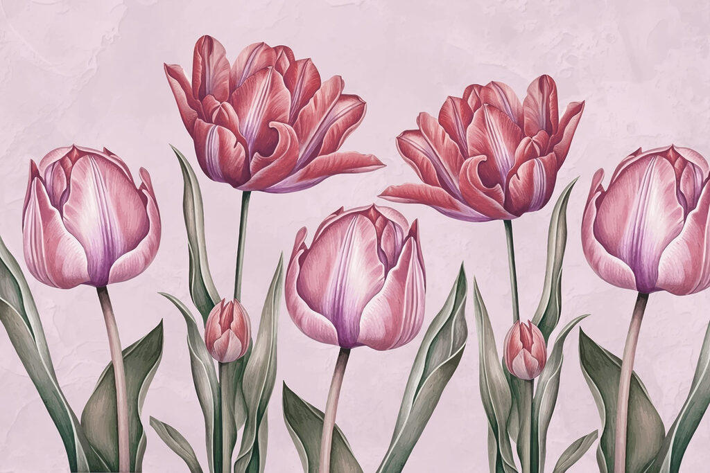 Group of pink flowers