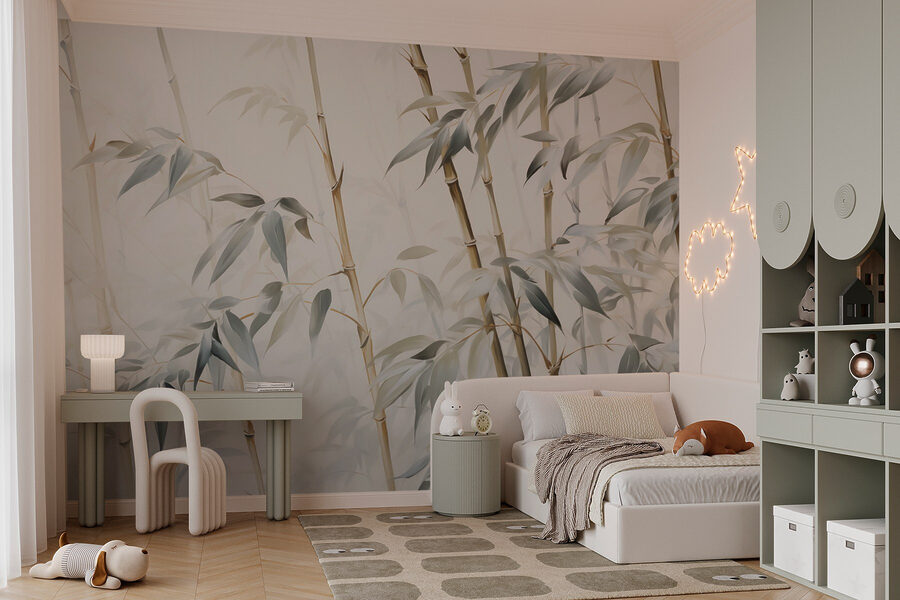 Bamboo in soft, serene tones Bamboo in soft, serene tones