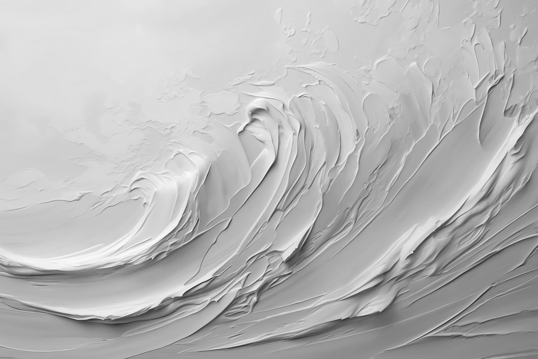 White wall with white waves