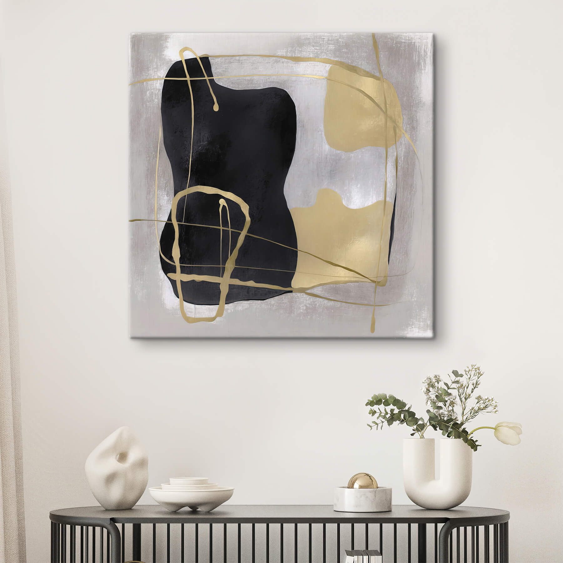 Abstract harmony in contrasting colors