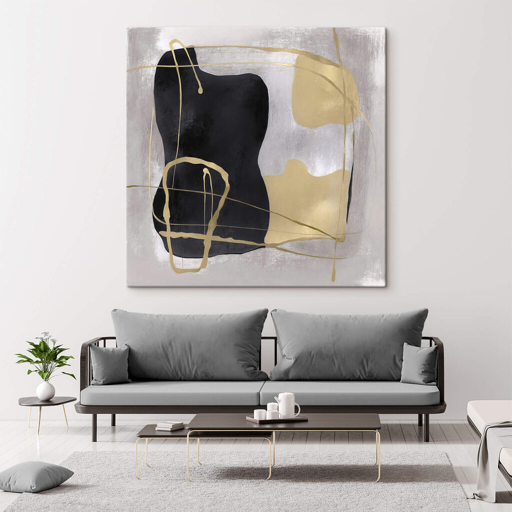 Abstract harmony in contrasting colors