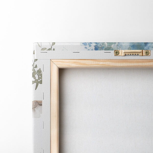 Painting of a door and a tree on a wall Painting of a door and a tree on a wall