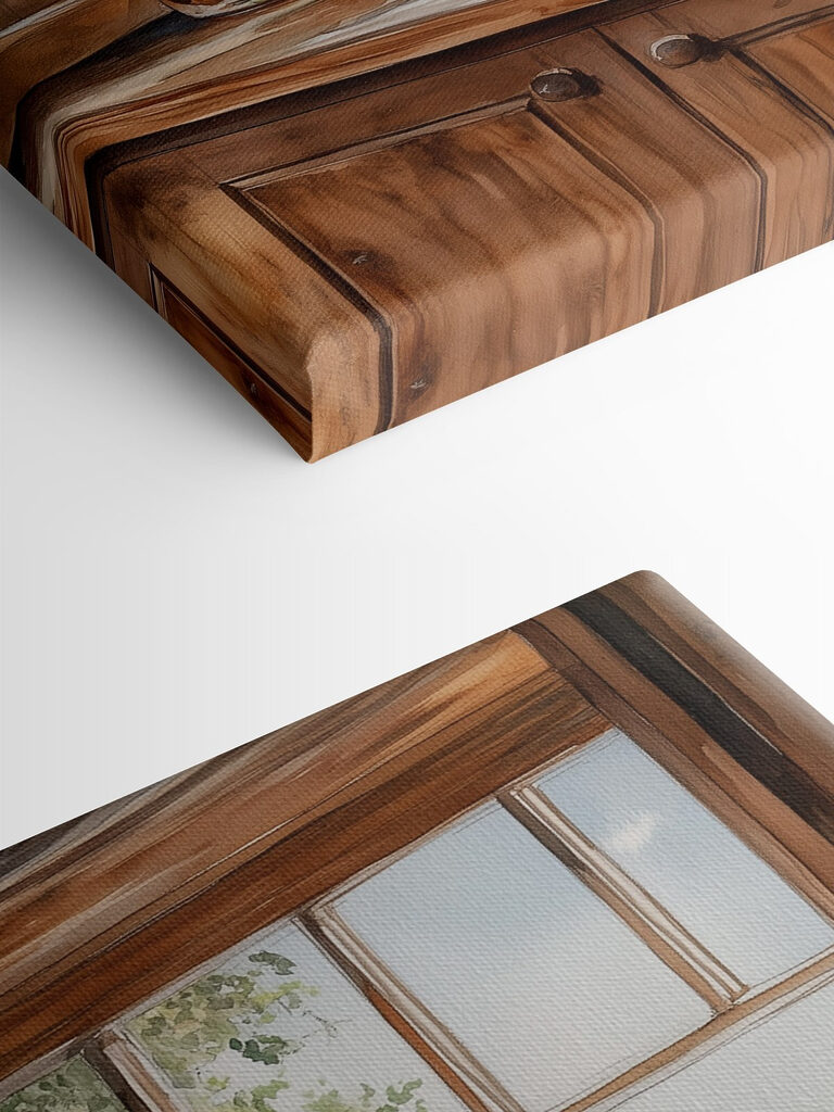 Watercolor of jars of food on a window sill Watercolor of jars of food on a window sill