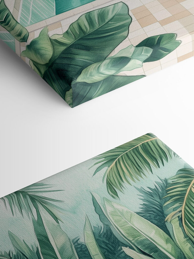 Pool surrounded by plants