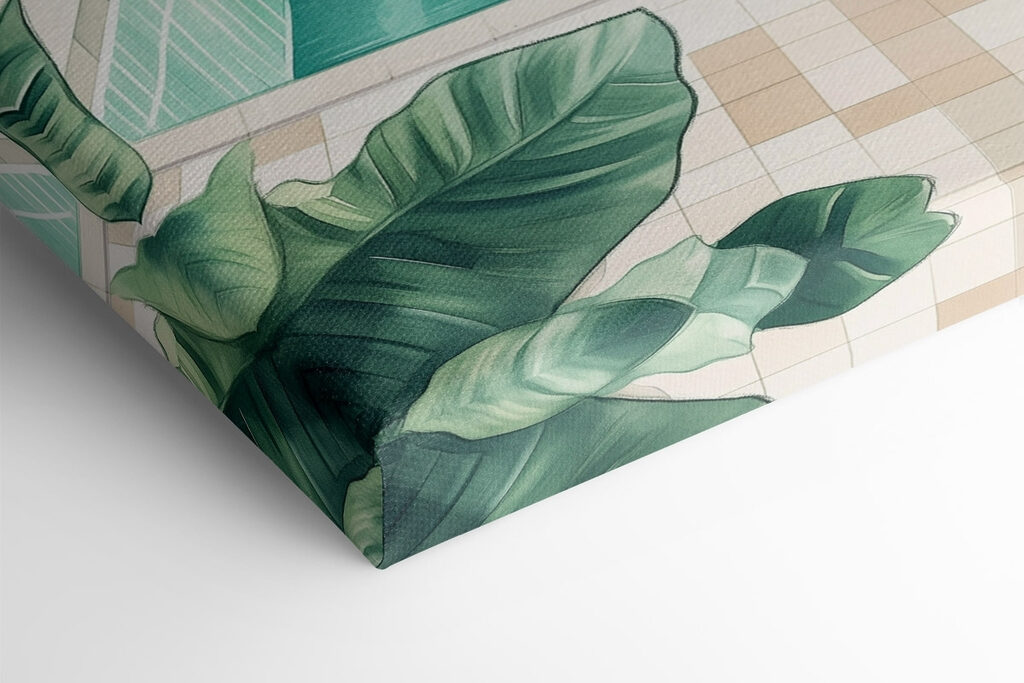 Pool surrounded by plants