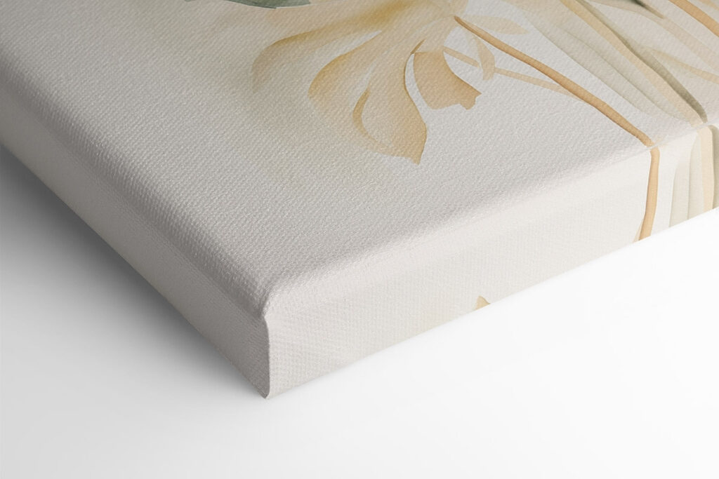 Painting of leaves on a white background Painting of leaves on a white background