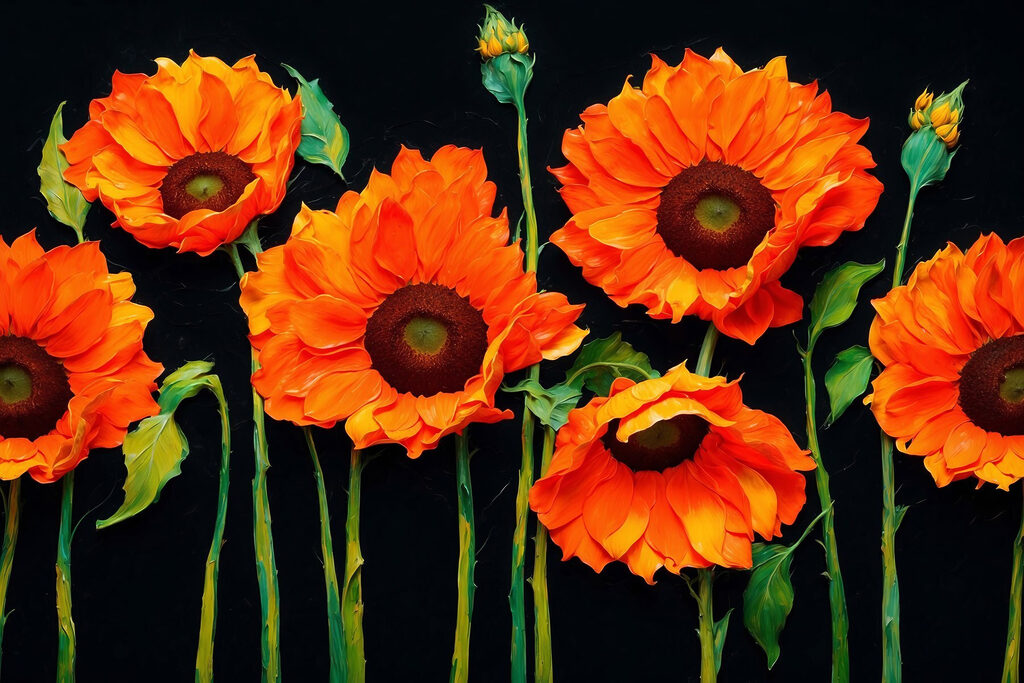 Group of orange flowers