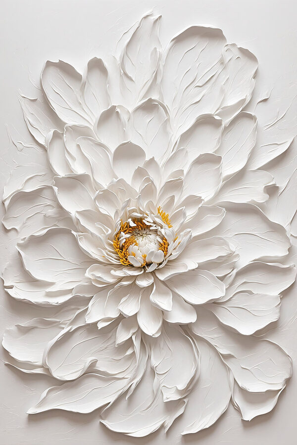 White flower with yellow center White flower with yellow center