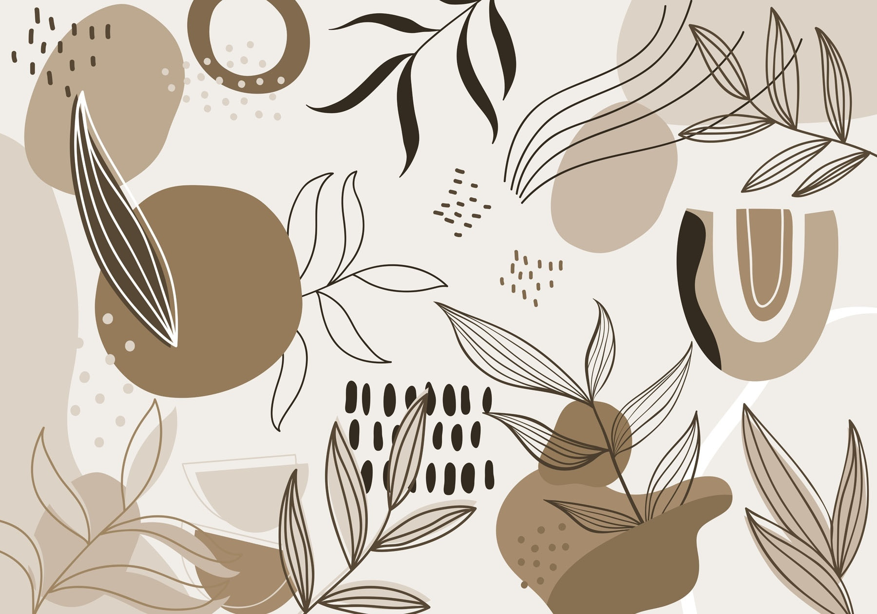 Pattern of leaves and flowers Pattern of leaves and flowers