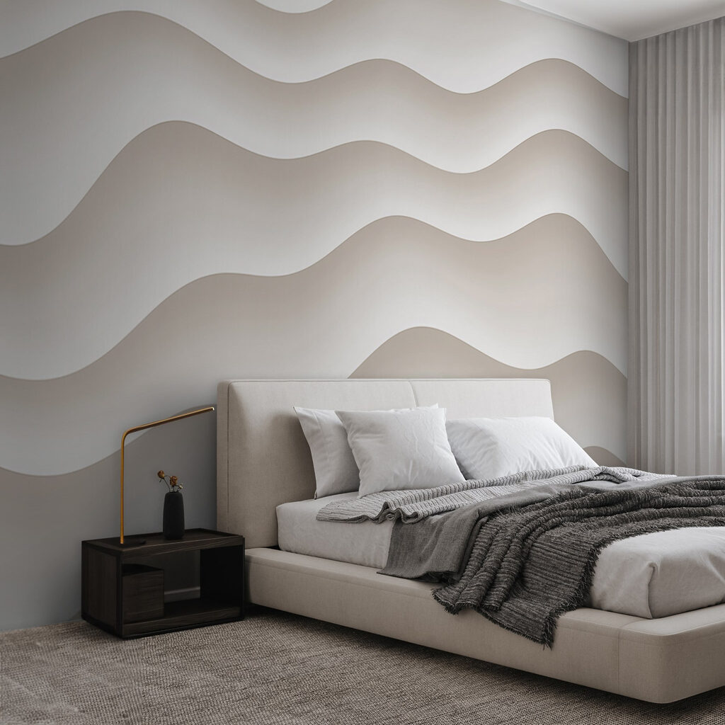 White and grey wavy lines