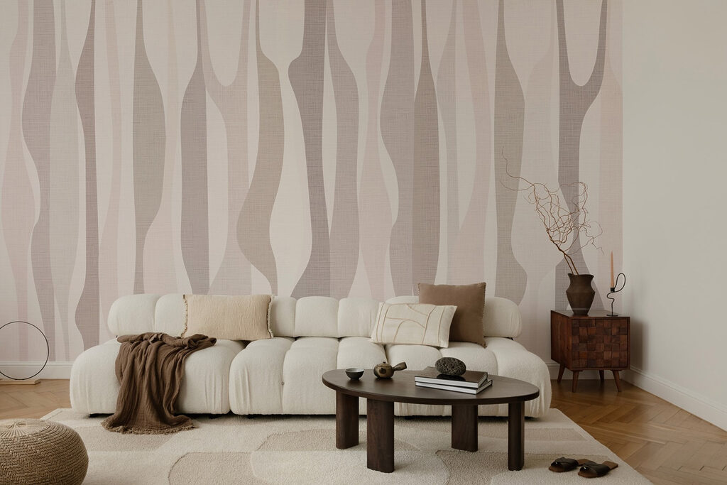 Flowing lines in muted tones