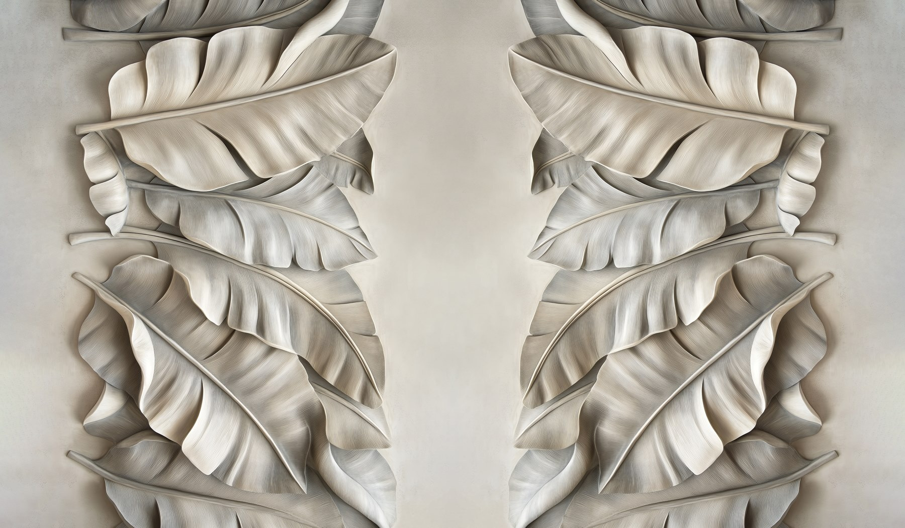 Textured leaves in gentle arrangement