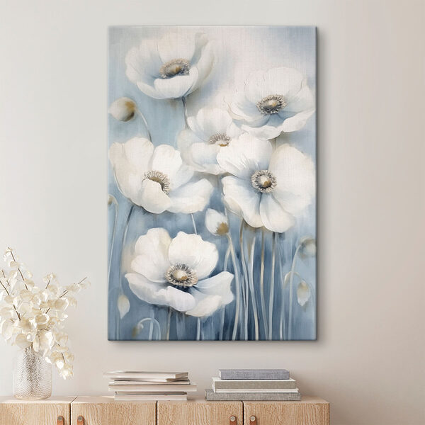 Painting of white flowers Painting of white flowers