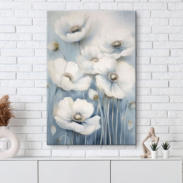 Painting of white flowers Painting of white flowers