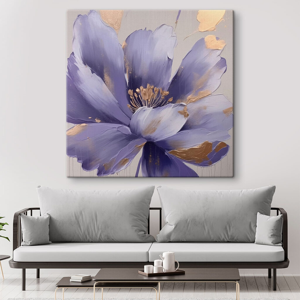 Painting of a purple flower