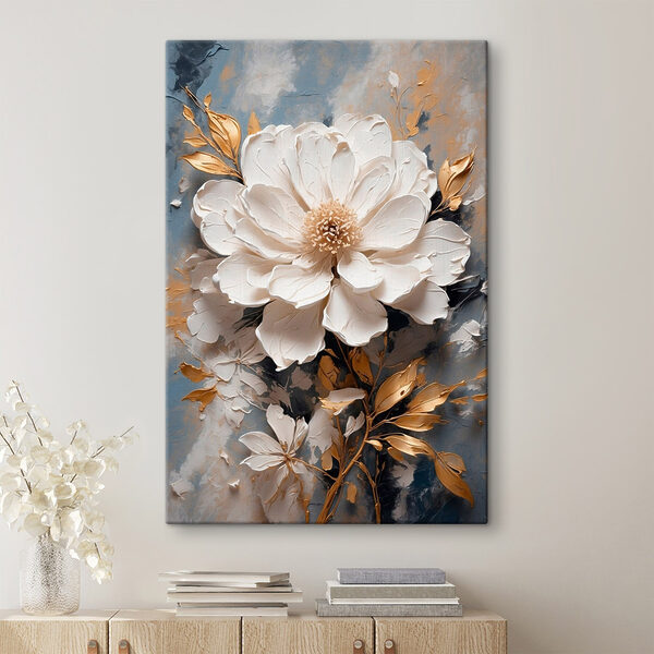 Delicate white flower in soft tones Delicate white flower in soft tones