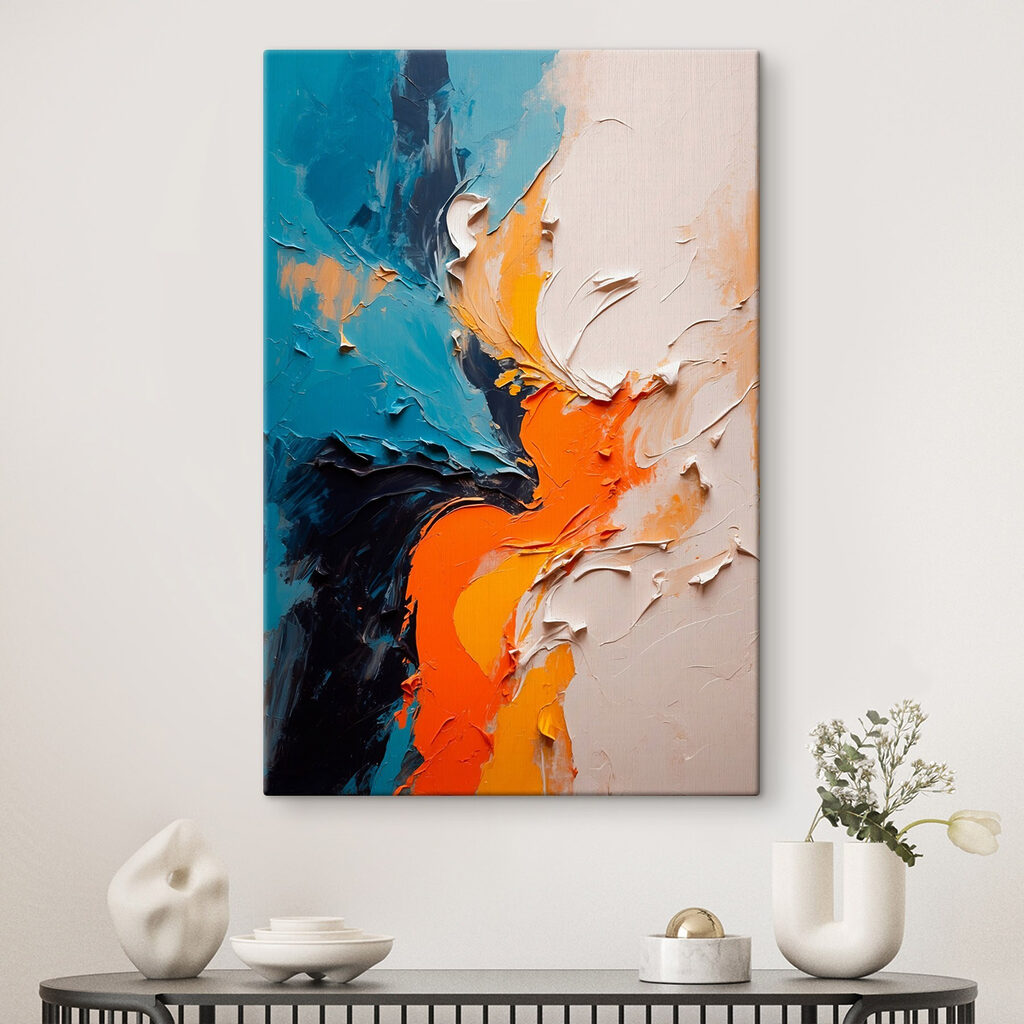 Vibrant swirls of color and texture